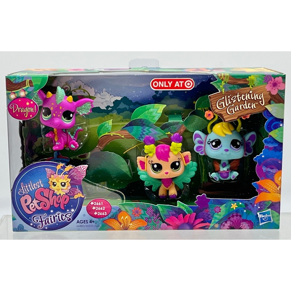 2011 Littlest Pet Shop Fairies-Glistening Garden #2661 #2662 #2663 NIB